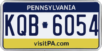 PA license plate KQB6054