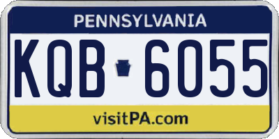 PA license plate KQB6055