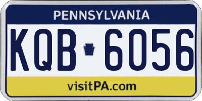 PA license plate KQB6056