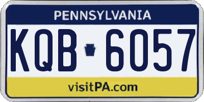 PA license plate KQB6057