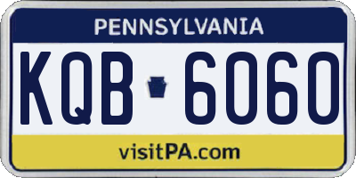 PA license plate KQB6060