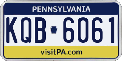 PA license plate KQB6061