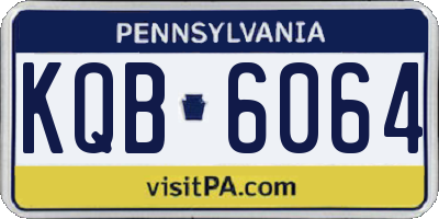 PA license plate KQB6064