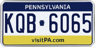 PA license plate KQB6065