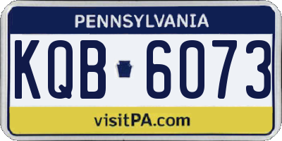 PA license plate KQB6073