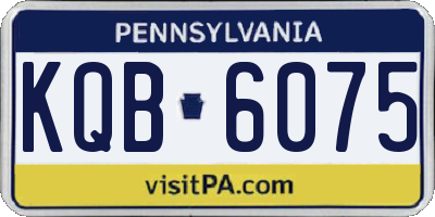 PA license plate KQB6075