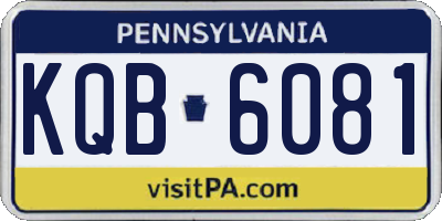 PA license plate KQB6081
