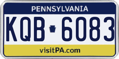 PA license plate KQB6083