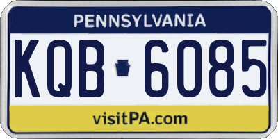 PA license plate KQB6085