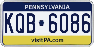 PA license plate KQB6086