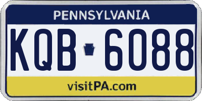 PA license plate KQB6088