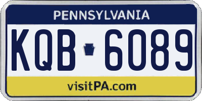 PA license plate KQB6089
