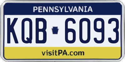 PA license plate KQB6093