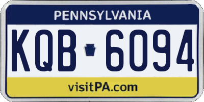 PA license plate KQB6094