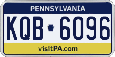 PA license plate KQB6096