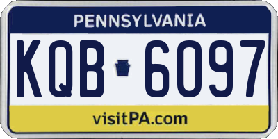 PA license plate KQB6097