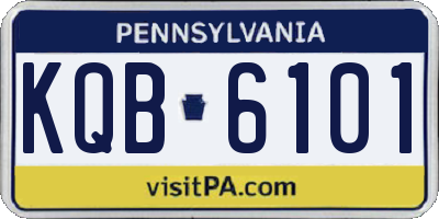 PA license plate KQB6101