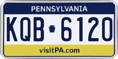 PA license plate KQB6120