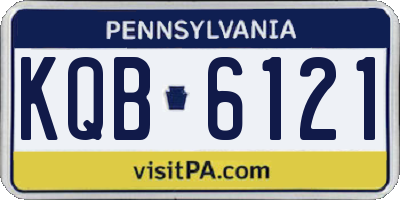 PA license plate KQB6121
