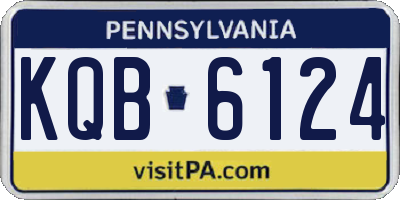 PA license plate KQB6124