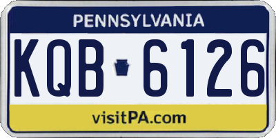PA license plate KQB6126