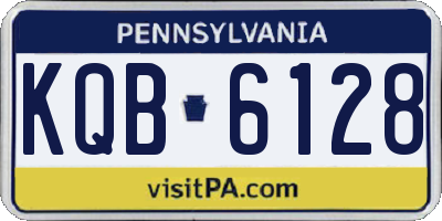 PA license plate KQB6128