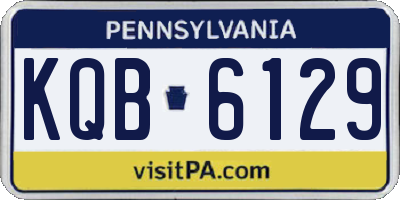PA license plate KQB6129