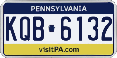 PA license plate KQB6132