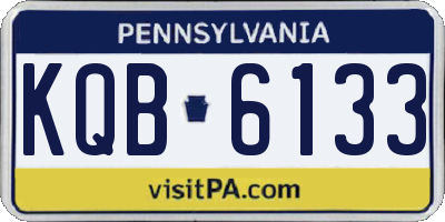 PA license plate KQB6133