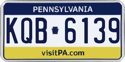 PA license plate KQB6139