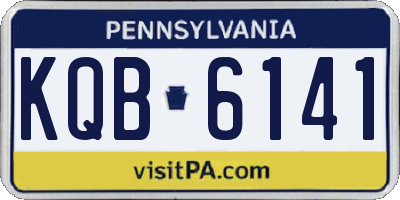 PA license plate KQB6141
