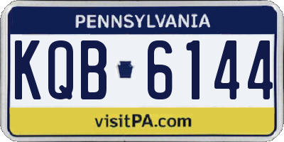 PA license plate KQB6144