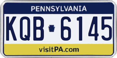 PA license plate KQB6145