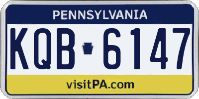 PA license plate KQB6147
