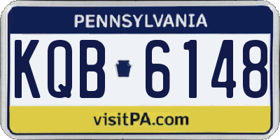 PA license plate KQB6148