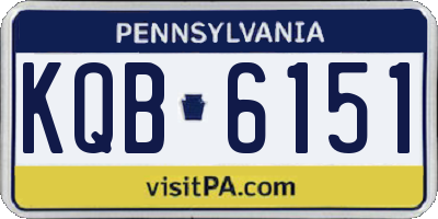 PA license plate KQB6151