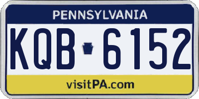 PA license plate KQB6152