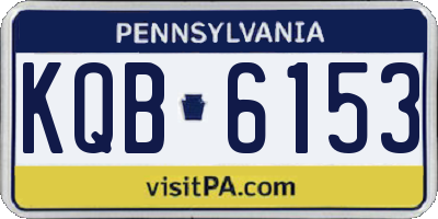 PA license plate KQB6153