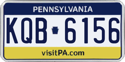 PA license plate KQB6156