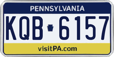 PA license plate KQB6157