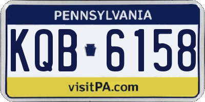 PA license plate KQB6158