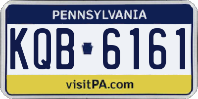PA license plate KQB6161