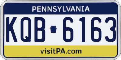PA license plate KQB6163