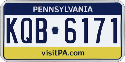 PA license plate KQB6171