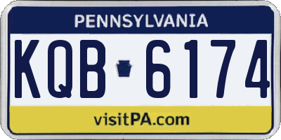 PA license plate KQB6174