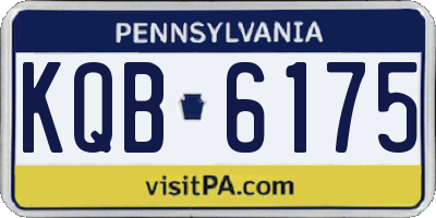 PA license plate KQB6175