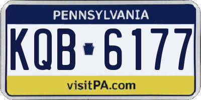PA license plate KQB6177