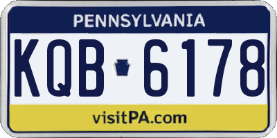 PA license plate KQB6178