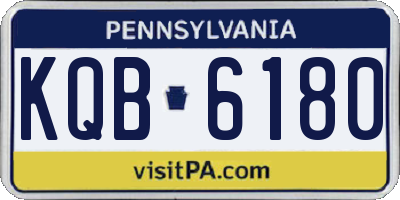 PA license plate KQB6180