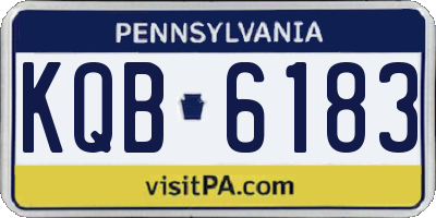 PA license plate KQB6183